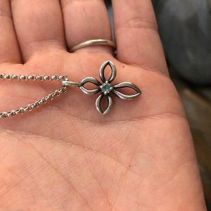 Avery Remembrance Cross w/ Blue Zircon